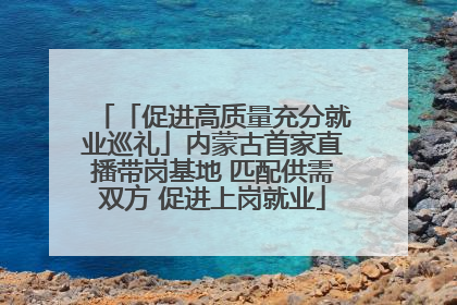「促进高质量充分就业巡礼」内蒙古首家直播带岗基地 匹配供需双方 促进上岗就业