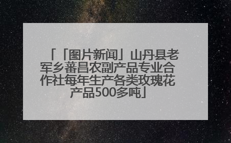 「图片新闻」山丹县老军乡蕃昌农副产品专业合作社每年生产各类玫瑰花产品500多吨