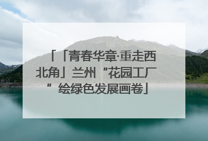 「青春华章·重走西北角」兰州“花园工厂”绘绿色发展画卷