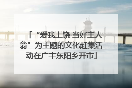 “爱我上饶·当好主人翁”为主题的文化赶集活动在广丰东阳乡开市