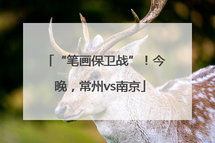 “笔画保卫战”！今晚，常州vs南京