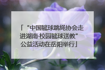 “中国毽球跳绳协会走进湖南·校园毽球送教”公益活动在岳阳举行