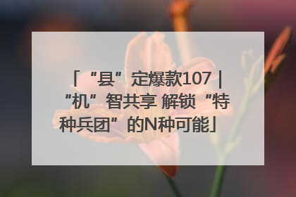 “县”定爆款107｜“机”智共享 解锁“特种兵团”的N种可能