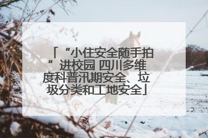 “小住安全随手拍”进校园 四川多维度科普汛期安全、垃圾分类和工地安全