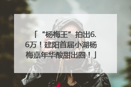 “杨梅王”拍出6.6万！建阳首届小湖杨梅嘉年华酸甜出圈！