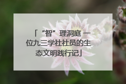 “智”理洞庭 一位九三学社社员的生态文明践行记