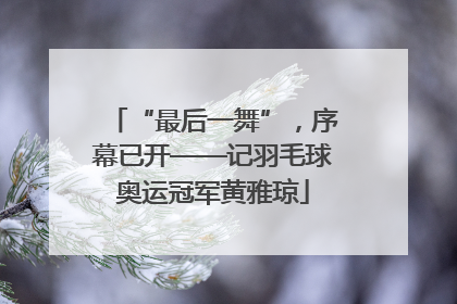 “最后一舞”，序幕已开——记羽毛球奥运冠军黄雅琼