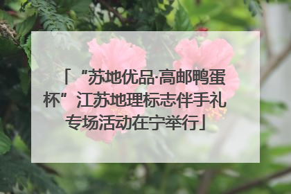 “苏地优品·高邮鸭蛋杯”江苏地理标志伴手礼专场活动在宁举行