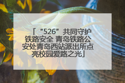 “526”共同守护铁路安全 青岛铁路公安处青岛西站派出所点亮校园爱路之光