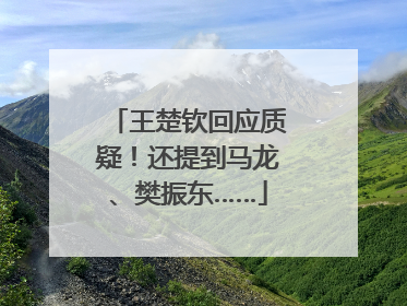 王楚钦回应质疑！还提到马龙、樊振东……