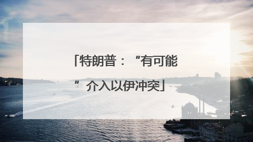 特朗普：“有可能”介入以伊冲突