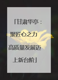 甘肃华亭：聚匠心之力 高质量发展迈上新台阶