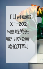 甘肃嘉峪关：2025嘉峪关长城马拉松赛鸣枪开跑