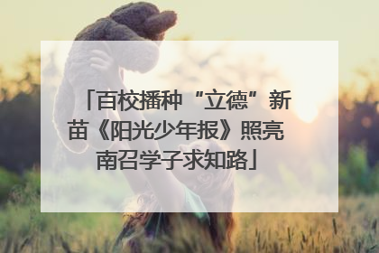 百校播种“立德”新苗《阳光少年报》照亮南召学子求知路