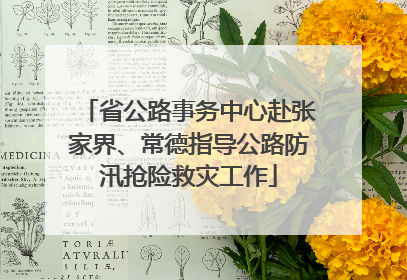 省公路事务中心赴张家界、常德指导公路防汛抢险救灾工作