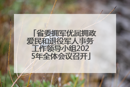 省委拥军优属拥政爱民和退役军人事务工作领导小组2025年全体会议召开