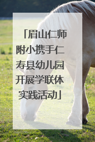 眉山仁师附小携手仁寿县幼儿园开展学联体实践活动