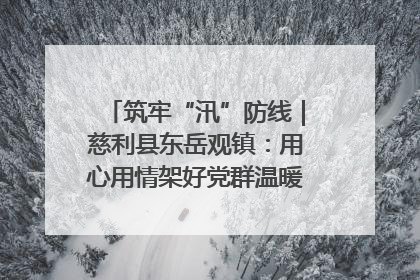 筑牢“汛”防线｜慈利县东岳观镇：用心用情架好党群温暖悠长的“连心桥”