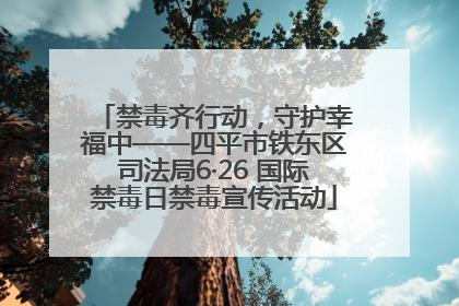 禁毒齐行动，守护幸福中——四平市铁东区司法局6·26 国际禁毒日禁毒宣传活动