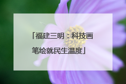 福建三明：科技画笔绘就民生温度