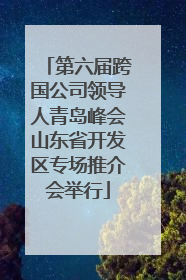 第六届跨国公司领导人青岛峰会山东省开发区专场推介会举行