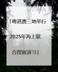 粤港澳三地举行2025年海上联合搜救演习