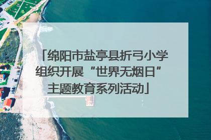 绵阳市盐亭县折弓小学组织开展“世界无烟日”主题教育系列活动