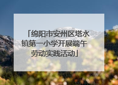 绵阳市安州区塔水镇第一小学开展端午劳动实践活动