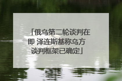 俄乌第二轮谈判在即 泽连斯基称乌方谈判框架已确定