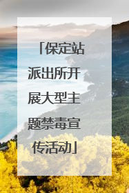 保定站派出所开展大型主题禁毒宣传活动