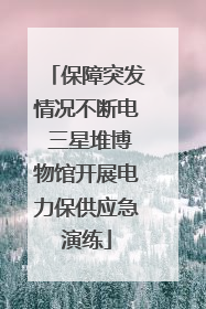 保障突发情况不断电 三星堆博物馆开展电力保供应急演练