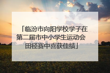临汾市向阳学校学子在第二届市中小学生运动会田径赛中喜获佳绩
