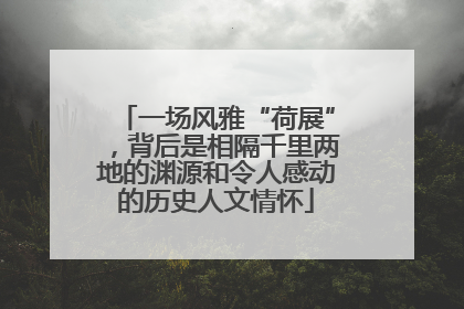 一场风雅“荷展”，背后是相隔千里两地的渊源和令人感动的历史人文情怀