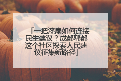 一把漆扇如何连接民生建议？成都郫都这个社区探索人民建议征集新路径