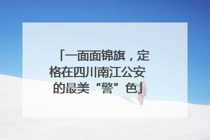 一面面锦旗，定格在四川南江公安的最美“警”色