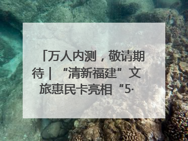 万人内测，敬请期待｜“清新福建”文旅惠民卡亮相“5·19 中国旅游日”福建分会场
