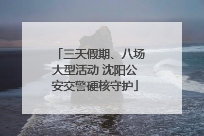 三天假期、八场大型活动 沈阳公安交警硬核守护