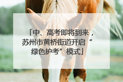中、高考即将到来，苏州市黄桥街道开启“绿色护考”模式