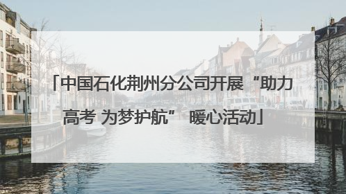中国石化荆州分公司开展“助力高考 为梦护航” 暖心活动