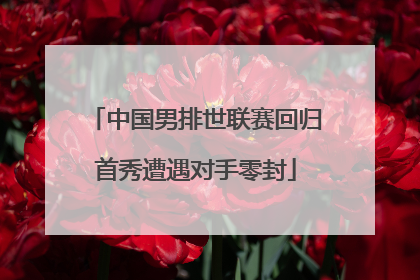 中国男排世联赛回归首秀遭遇对手零封