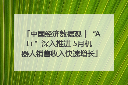 中国经济数据观｜“AI+”深入推进 5月机器人销售收入快速增长
