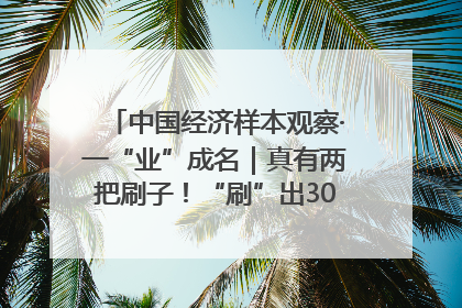 中国经济样本观察·一“业”成名｜真有两把刷子！“刷”出30亿级“颜值经济”