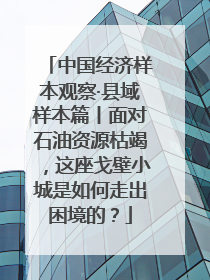 中国经济样本观察·县域样本篇丨面对石油资源枯竭，这座戈壁小城是如何走出困境的？