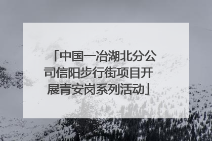 中国一冶湖北分公司信阳步行街项目开展青安岗系列活动