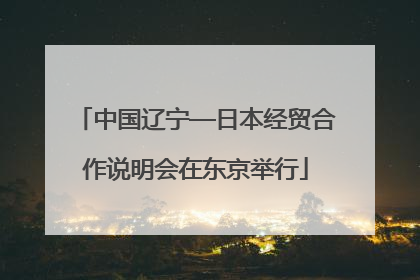 中国辽宁—日本经贸合作说明会在东京举行