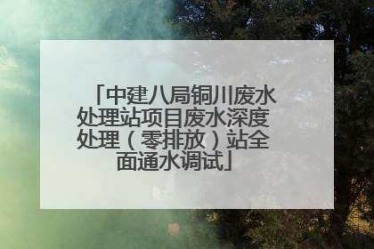 中建八局铜川废水处理站项目废水深度处理（零排放）站全面通水调试