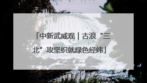 中新武威观｜古浪“三北”攻坚织就绿色经纬