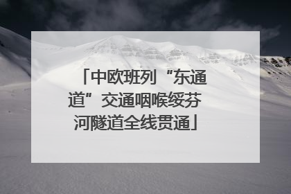 中欧班列“东通道”交通咽喉绥芬河隧道全线贯通
