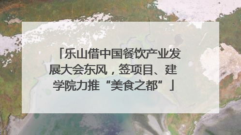 乐山借中国餐饮产业发展大会东风，签项目、建学院力推“美食之都”