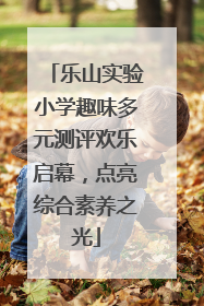 乐山实验小学趣味多元测评欢乐启幕，点亮综合素养之光